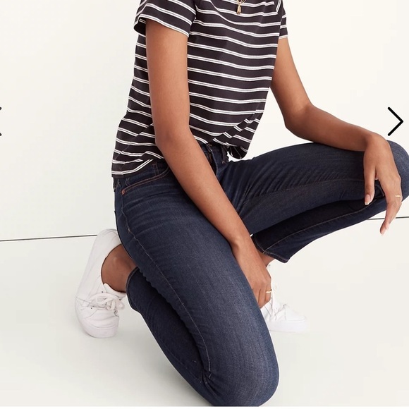 Madewell Jeans Denim 9" Mid-Rise Skinny Jeans Blayton Wash New With Tags NWT - Picture 4 of 11